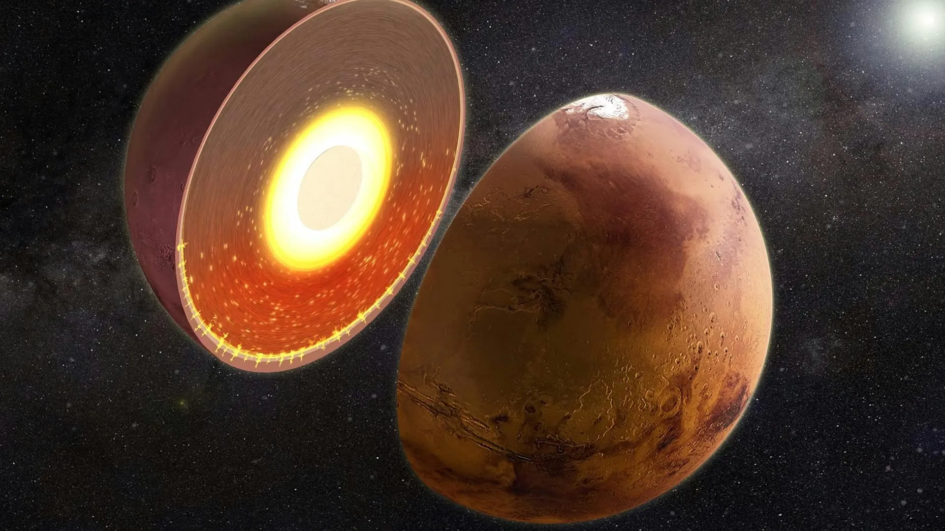 Mars's Southern Interior Is Hundreds of Degrees Hotter Than the North